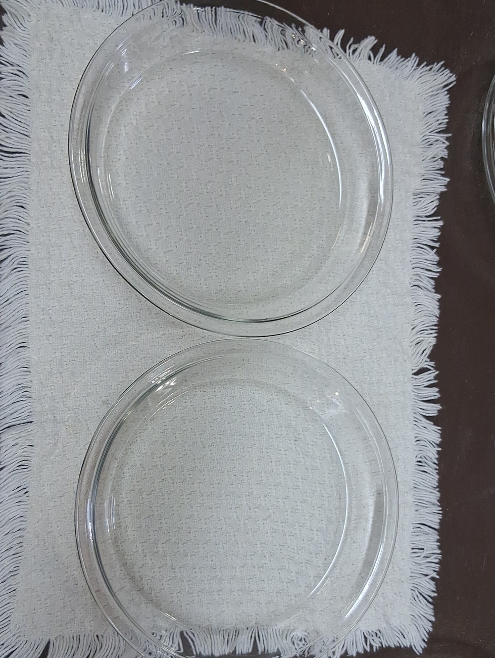 2 Glass Pie Plate Baking Dish 9.5‎ Inch Pie Pan- Vintage Pyrex #209 Clear VGC